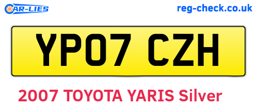 YP07CZH are the vehicle registration plates.