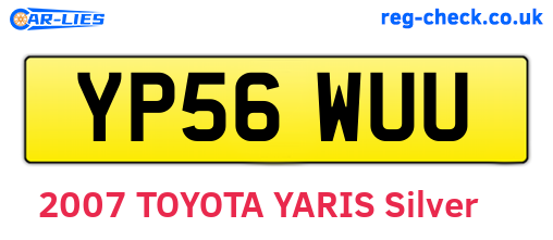 YP56WUU are the vehicle registration plates.