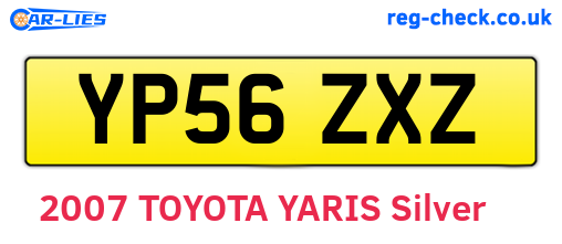 YP56ZXZ are the vehicle registration plates.