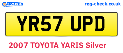 YR57UPD are the vehicle registration plates.