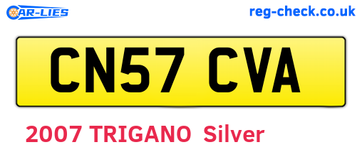 CN57CVA are the vehicle registration plates.