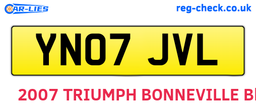 YN07JVL are the vehicle registration plates.