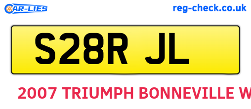 S28RJL are the vehicle registration plates.