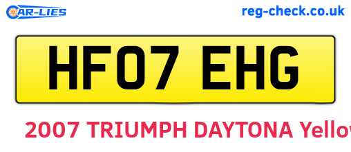 HF07EHG are the vehicle registration plates.