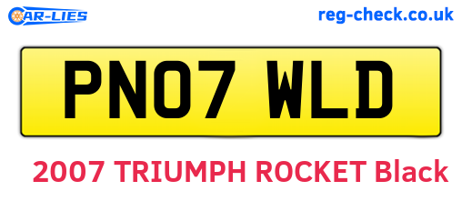 PN07WLD are the vehicle registration plates.
