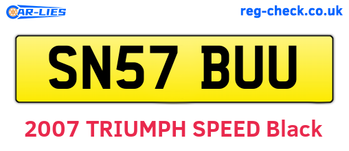 SN57BUU are the vehicle registration plates.