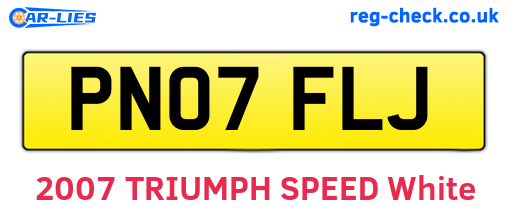 PN07FLJ are the vehicle registration plates.