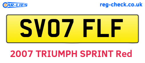 SV07FLF are the vehicle registration plates.