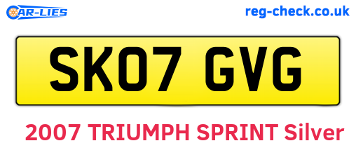 SK07GVG are the vehicle registration plates.