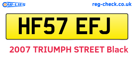 HF57EFJ are the vehicle registration plates.