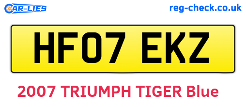 HF07EKZ are the vehicle registration plates.