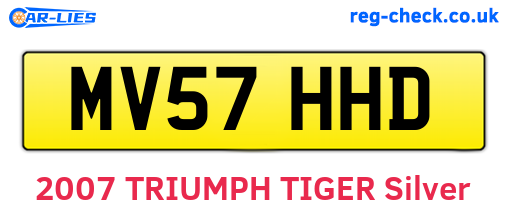 MV57HHD are the vehicle registration plates.