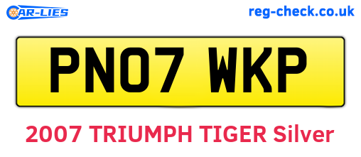 PN07WKP are the vehicle registration plates.