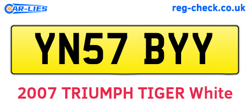 YN57BYY are the vehicle registration plates.