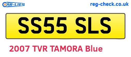 SS55SLS are the vehicle registration plates.