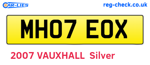 MH07EOX are the vehicle registration plates.