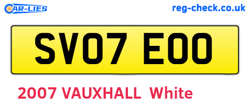 SV07EOO are the vehicle registration plates.