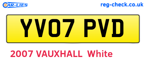 YV07PVD are the vehicle registration plates.