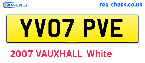 YV07PVE are the vehicle registration plates.