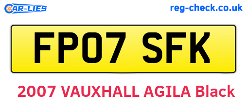 FP07SFK are the vehicle registration plates.