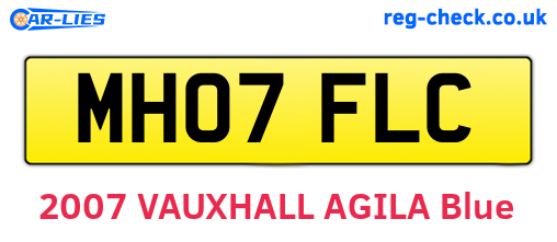 MH07FLC are the vehicle registration plates.