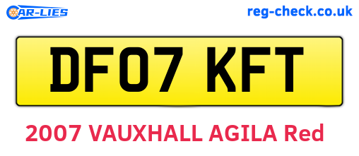 DF07KFT are the vehicle registration plates.
