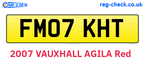 FM07KHT are the vehicle registration plates.