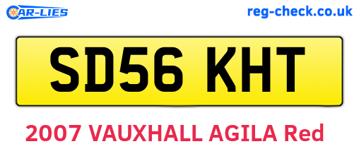 SD56KHT are the vehicle registration plates.