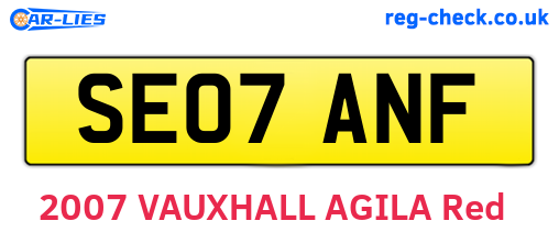 SE07ANF are the vehicle registration plates.