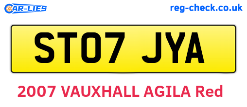 ST07JYA are the vehicle registration plates.