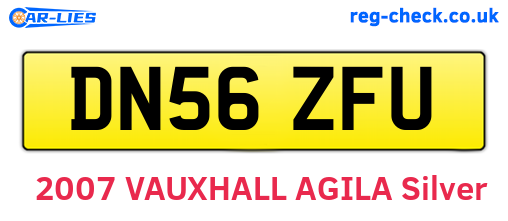 DN56ZFU are the vehicle registration plates.