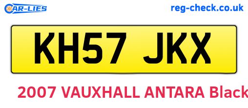 KH57JKX are the vehicle registration plates.