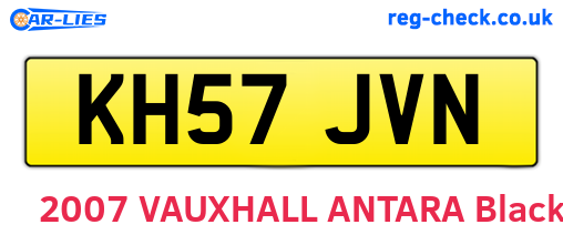 KH57JVN are the vehicle registration plates.