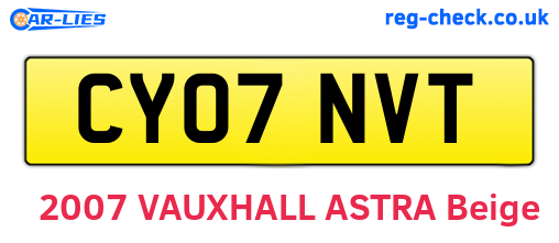 CY07NVT are the vehicle registration plates.