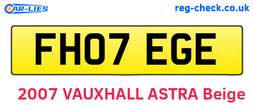 FH07EGE are the vehicle registration plates.