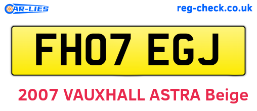 FH07EGJ are the vehicle registration plates.