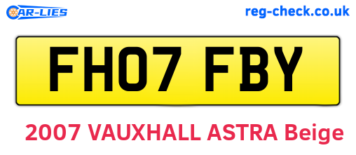 FH07FBY are the vehicle registration plates.