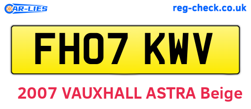 FH07KWV are the vehicle registration plates.