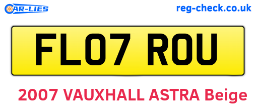 FL07ROU are the vehicle registration plates.