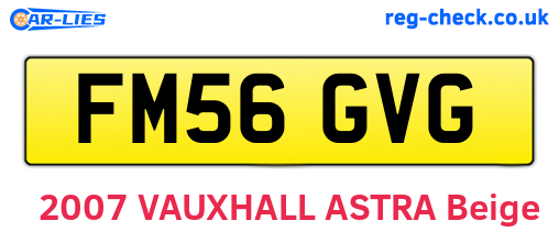 FM56GVG are the vehicle registration plates.