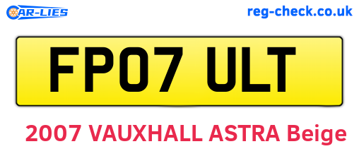 FP07ULT are the vehicle registration plates.