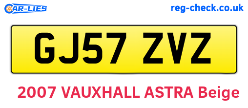GJ57ZVZ are the vehicle registration plates.