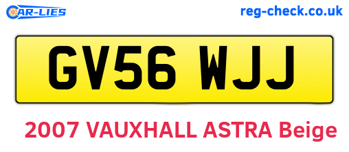 GV56WJJ are the vehicle registration plates.