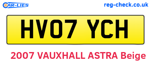HV07YCH are the vehicle registration plates.