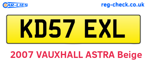 KD57EXL are the vehicle registration plates.