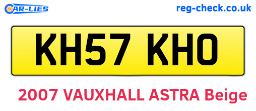 KH57KHO are the vehicle registration plates.