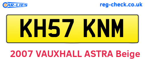 KH57KNM are the vehicle registration plates.