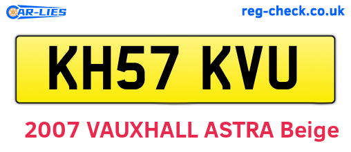 KH57KVU are the vehicle registration plates.