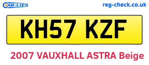 KH57KZF are the vehicle registration plates.