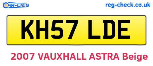 KH57LDE are the vehicle registration plates.